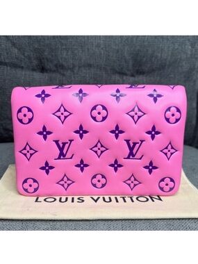 Louis Vuitton Coussin pochette monogram embossed leather CLUTCH ❗️FIRM PRICE❗️